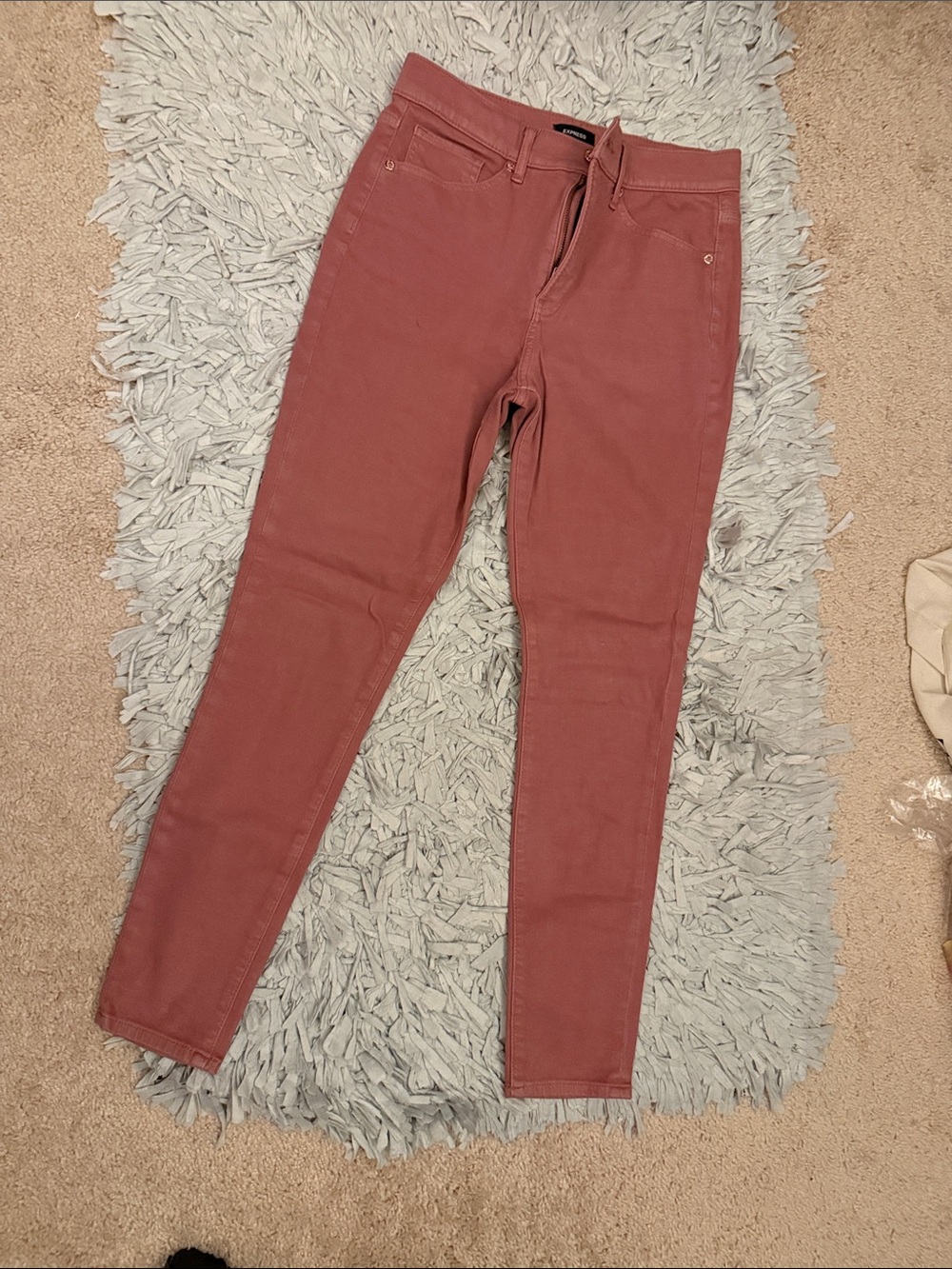 Express Women's Rose-Mauve High-Rise Skinny Jeans